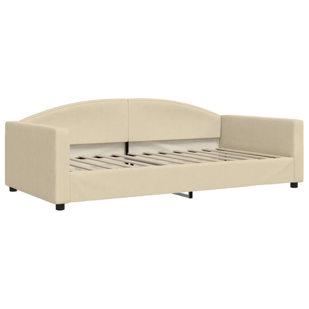 Sofá cama nido con colchón tela crema 100x200 cm