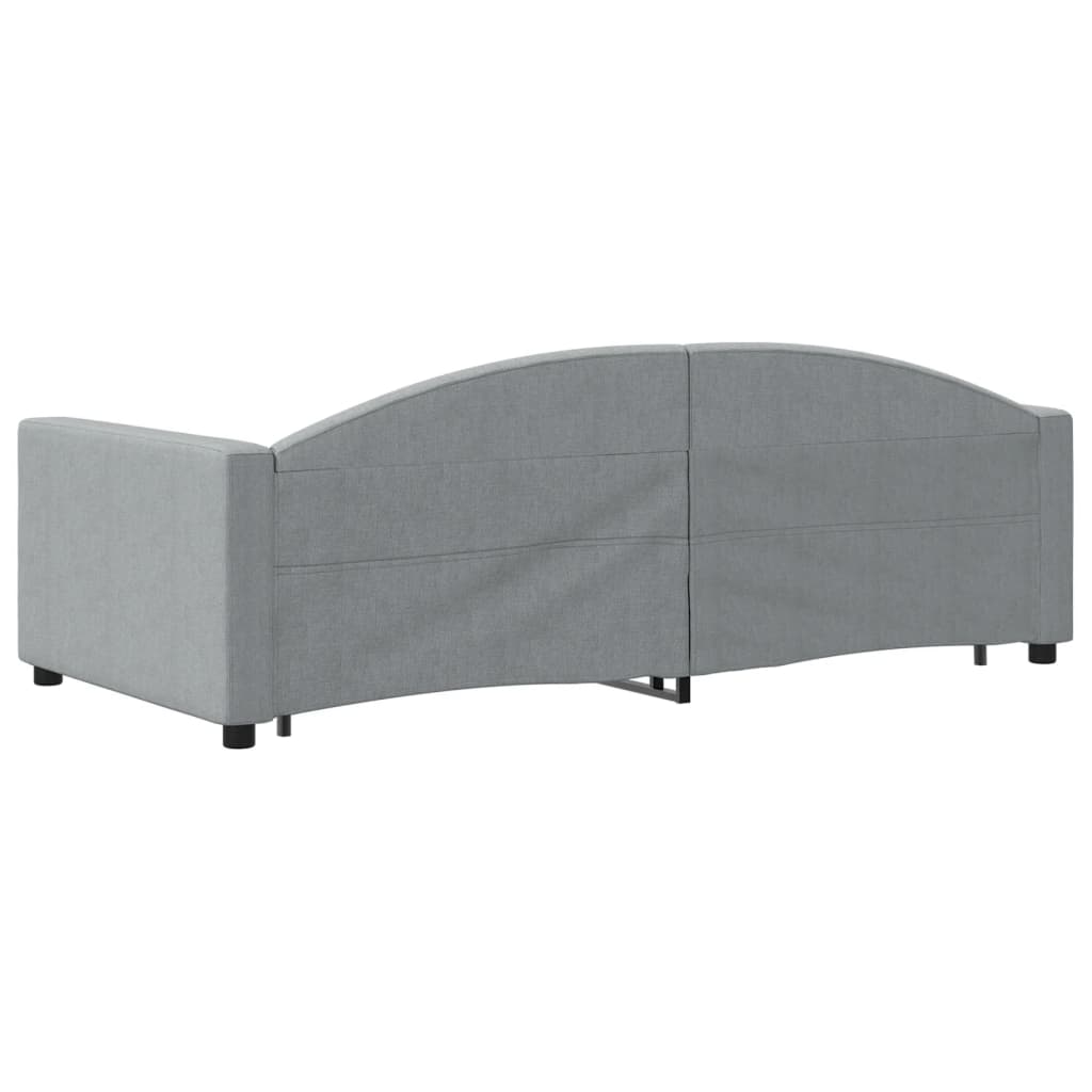 Sofá cama nido con cajones tela gris claro 100x190 cm