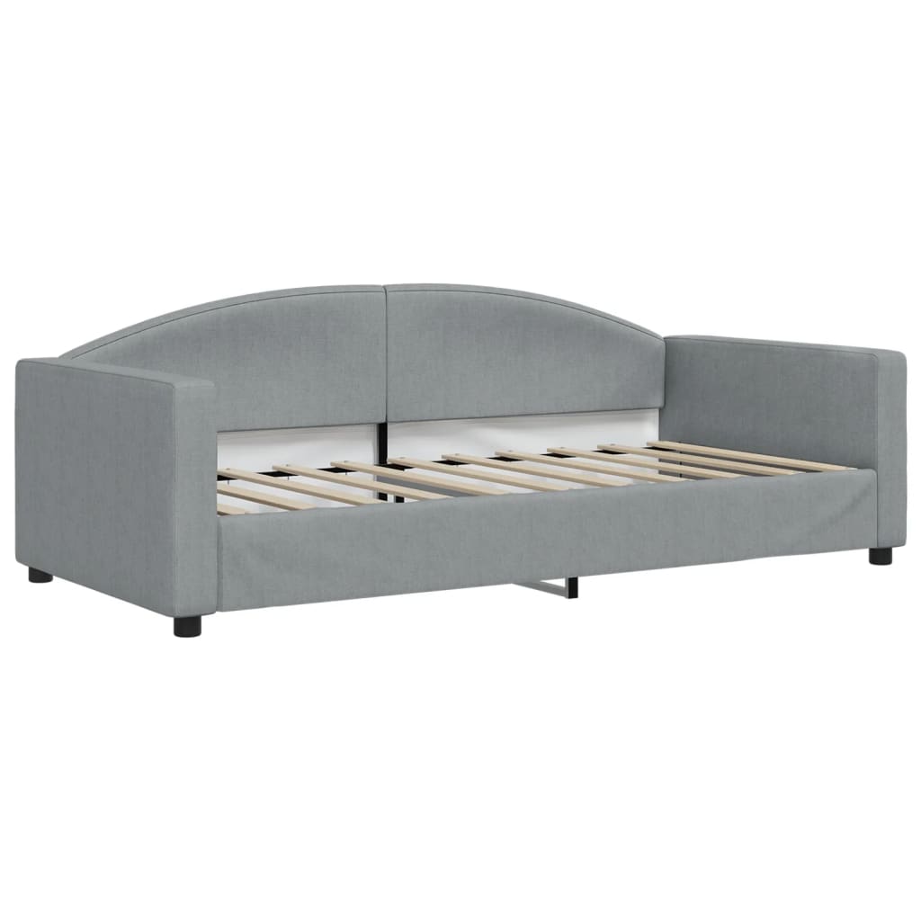 Sofá cama nido con cajones tela gris claro 100x190 cm