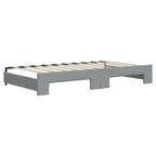 Sofá cama nido con cajones tela gris claro 100x190 cm