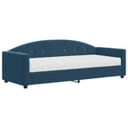 Sofá cama con colchón terciopelo azul 80x200 cm