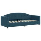 Sofá cama con colchón terciopelo azul 80x200 cm