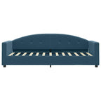 Sofá cama con colchón terciopelo azul 80x200 cm