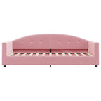 Sofá cama con colchón terciopelo rosa 80x200 cm