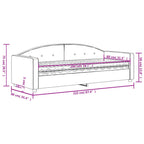 Sofá cama con colchón terciopelo rosa 80x200 cm