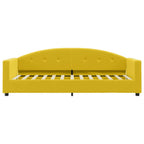 Sofá cama con colchón terciopelo amarillo 80x200 cm