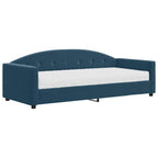 Sofá cama con colchón terciopelo azul 90x200 cm