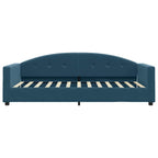 Sofá cama con colchón terciopelo azul 90x200 cm
