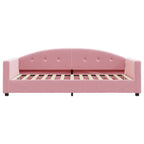 Sofá cama con colchón terciopelo rosa 90x200 cm