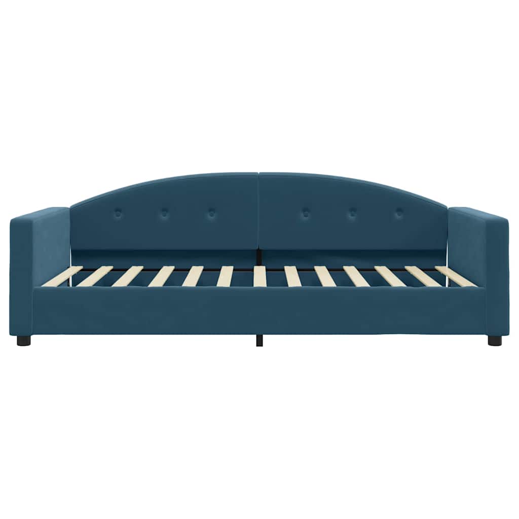 Sofá cama con colchón terciopelo azul 100x200 cm