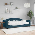 Sofá cama con colchón terciopelo azul 100x200 cm