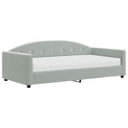 Sofá cama con colchón terciopelo gris claro 100x200 cm