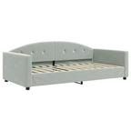 Sofá cama con colchón terciopelo gris claro 100x200 cm