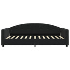Sofá cama con colchón terciopelo negro 100x200 cm