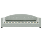 Sofá cama con colchón terciopelo gris claro 90x190 cm