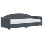 Sofá cama con colchón terciopelo gris oscuro 90x190 cm