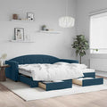 Sofá cama nido con cajones terciopelo amarillo 80x200 cm
