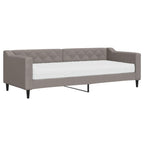 Sofá cama con colchón tela gris taupe 80x200 cm