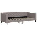 Sofá cama con colchón tela gris taupe 80x200 cm