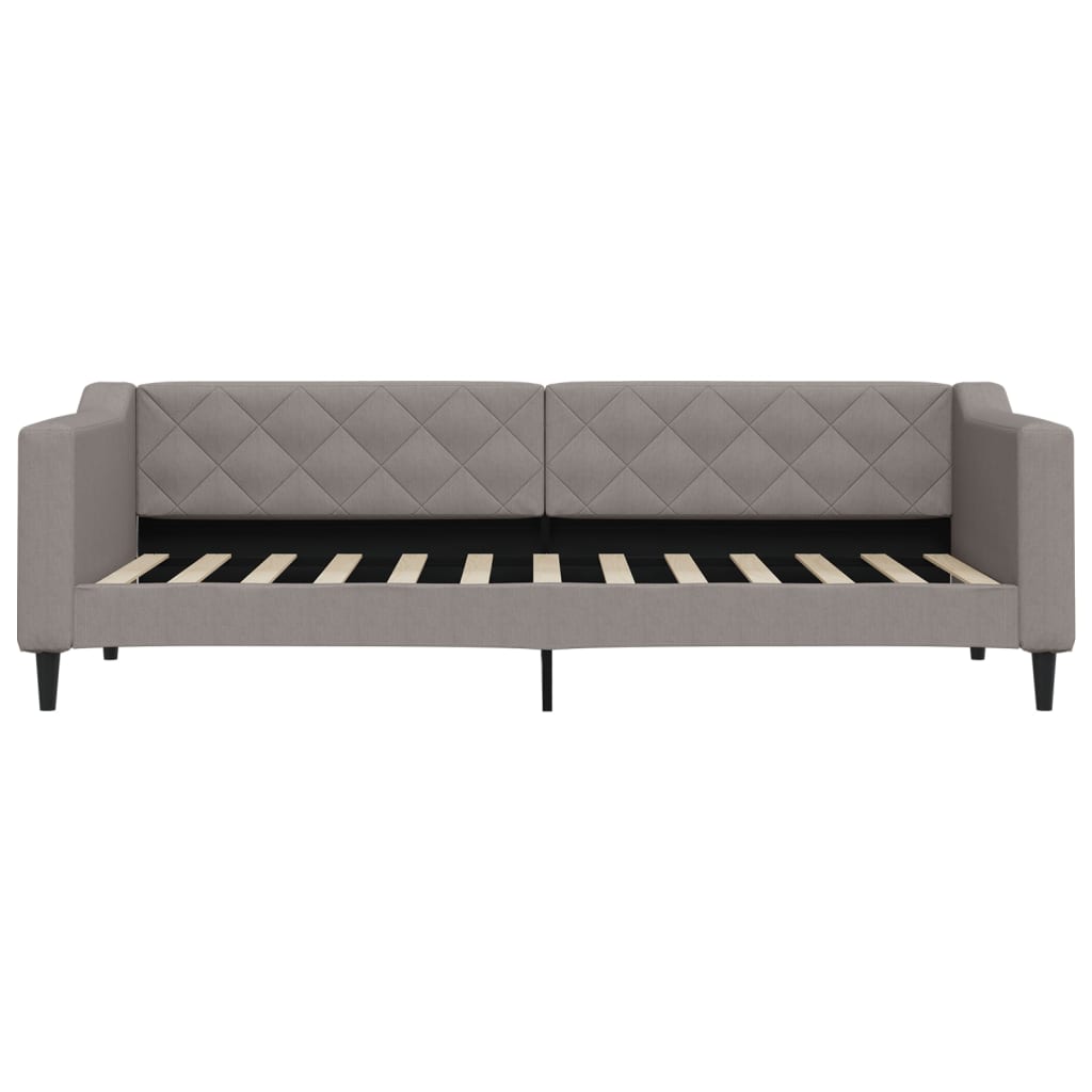 Sofá cama con colchón tela gris taupe 80x200 cm