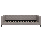Sofá cama con colchón tela gris taupe 80x200 cm