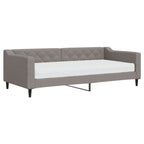 Sofá cama con colchón tela gris taupe 90x200 cm