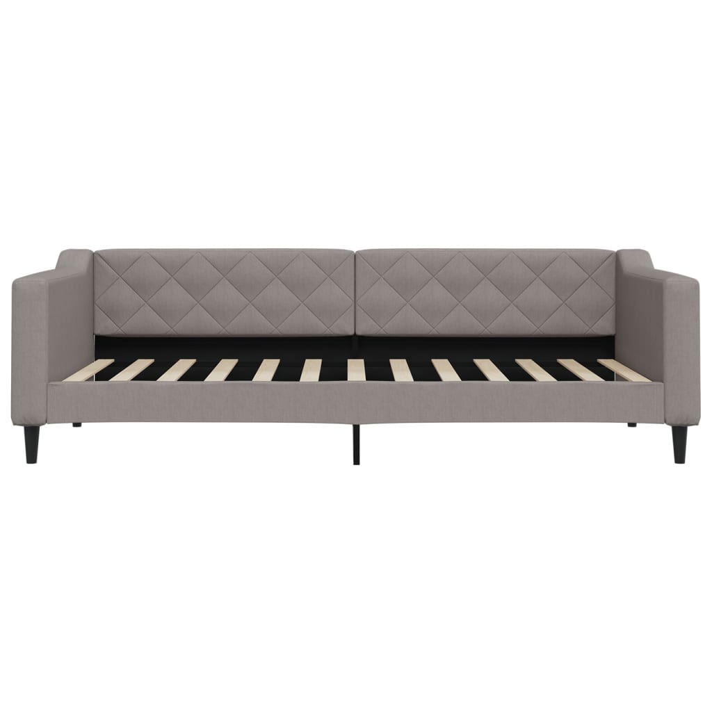 Sofá cama con colchón tela gris taupe 90x200 cm