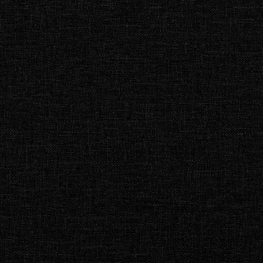 Sofá cama con colchón tela negro 100x200 cm