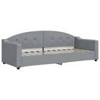 Sofá cama con colchón tela gris claro 80x200 cm