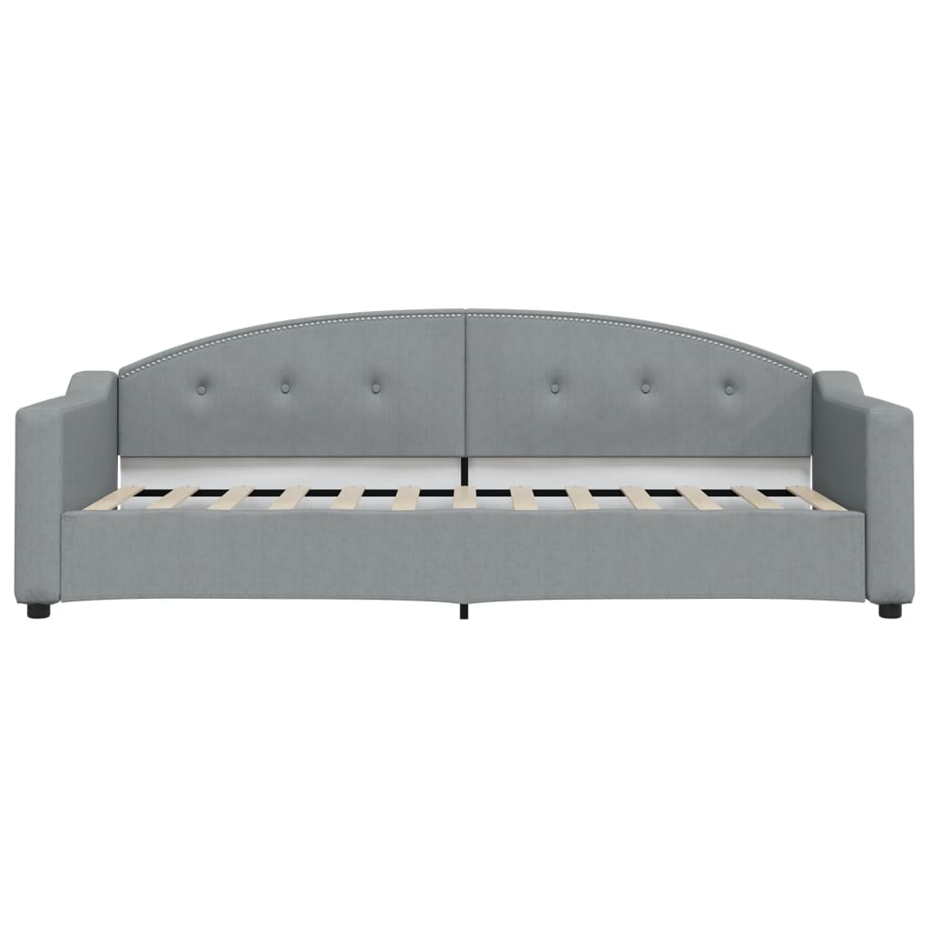 Sofá cama con colchón tela gris claro 80x200 cm