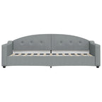Sofá cama con colchón tela gris claro 80x200 cm