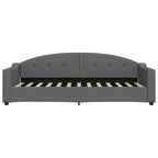 Sofá cama con colchón tela gris oscuro 80x200 cm