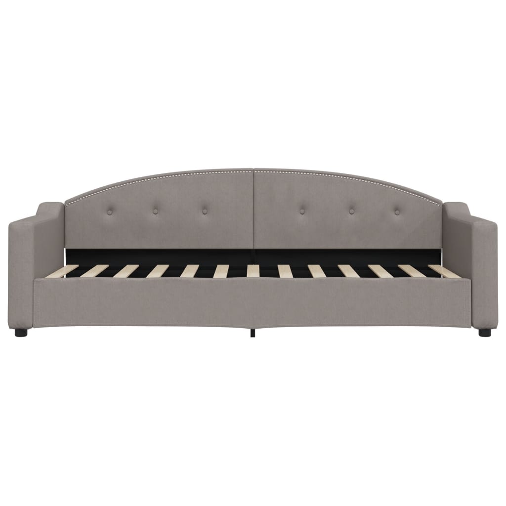 Sofá cama con colchón tela gris taupe 80x200 cm