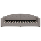 Sofá cama con colchón tela gris taupe 80x200 cm