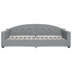 Sofá cama con colchón tela gris claro 100x200 cm