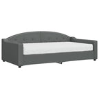 Sofá cama con colchón tela gris oscuro 100x200 cm