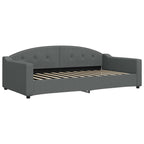 Sofá cama con colchón tela gris oscuro 100x200 cm