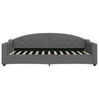 Sofá cama con colchón tela gris oscuro 100x200 cm