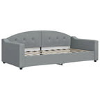 Sofá cama con colchón tela gris claro 90x190 cm