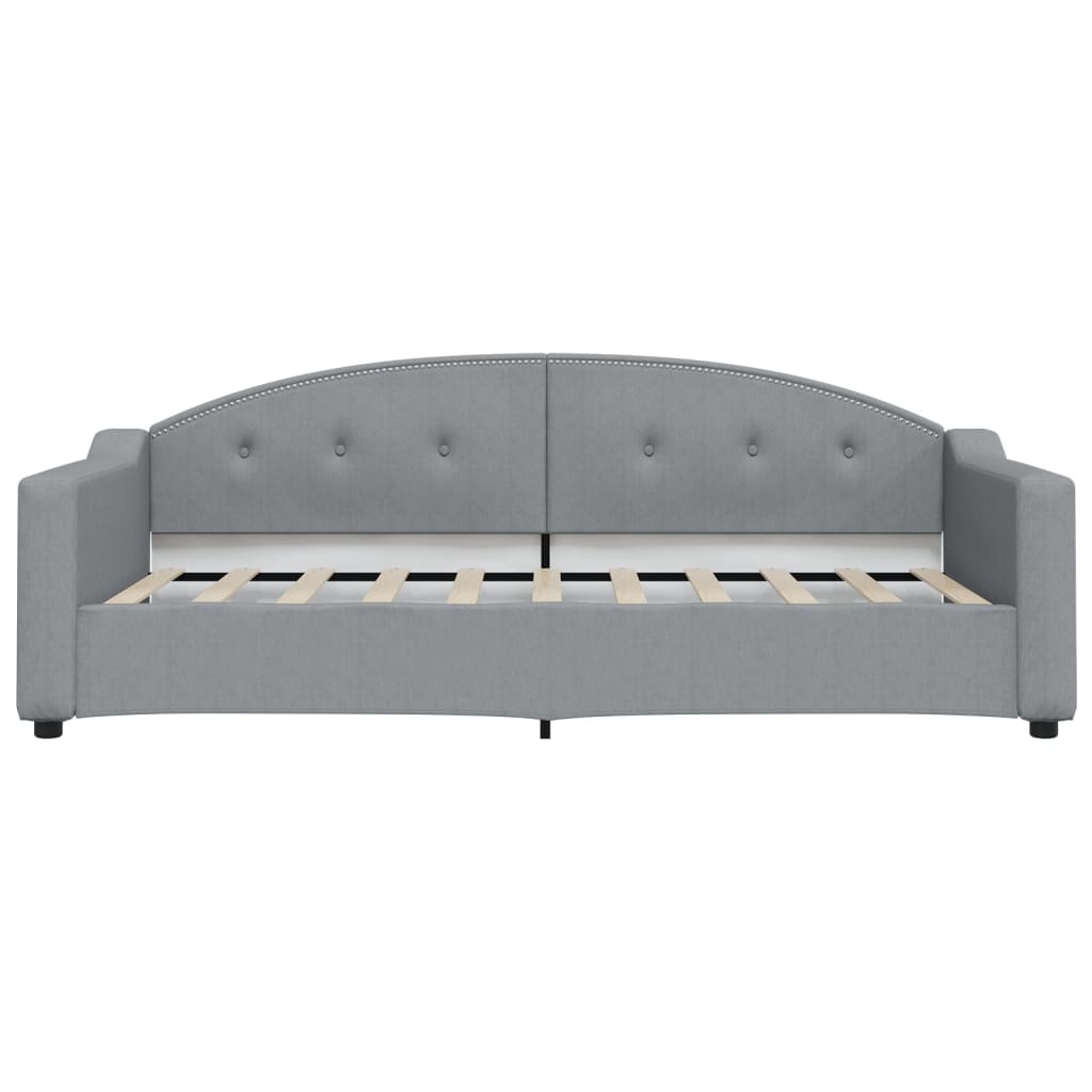 Sofá cama con colchón tela gris claro 90x190 cm