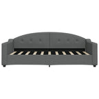 Sofá cama con colchón tela gris oscuro 90x190 cm