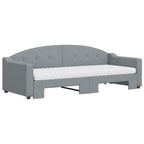 Sofá cama nido con colchón tela gris claro 80x200 cm