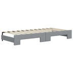 Sofá cama nido con colchón tela gris claro 80x200 cm