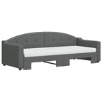 Sofá cama nido con colchón tela gris oscuro 80x200 cm