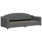 Sofá cama nido con colchón tela gris oscuro 80x200 cm