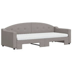 Sofá cama nido con colchón tela gris taupe 80x200 cm