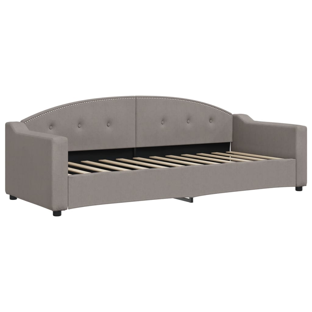 Sofá cama nido con colchón tela gris taupe 80x200 cm