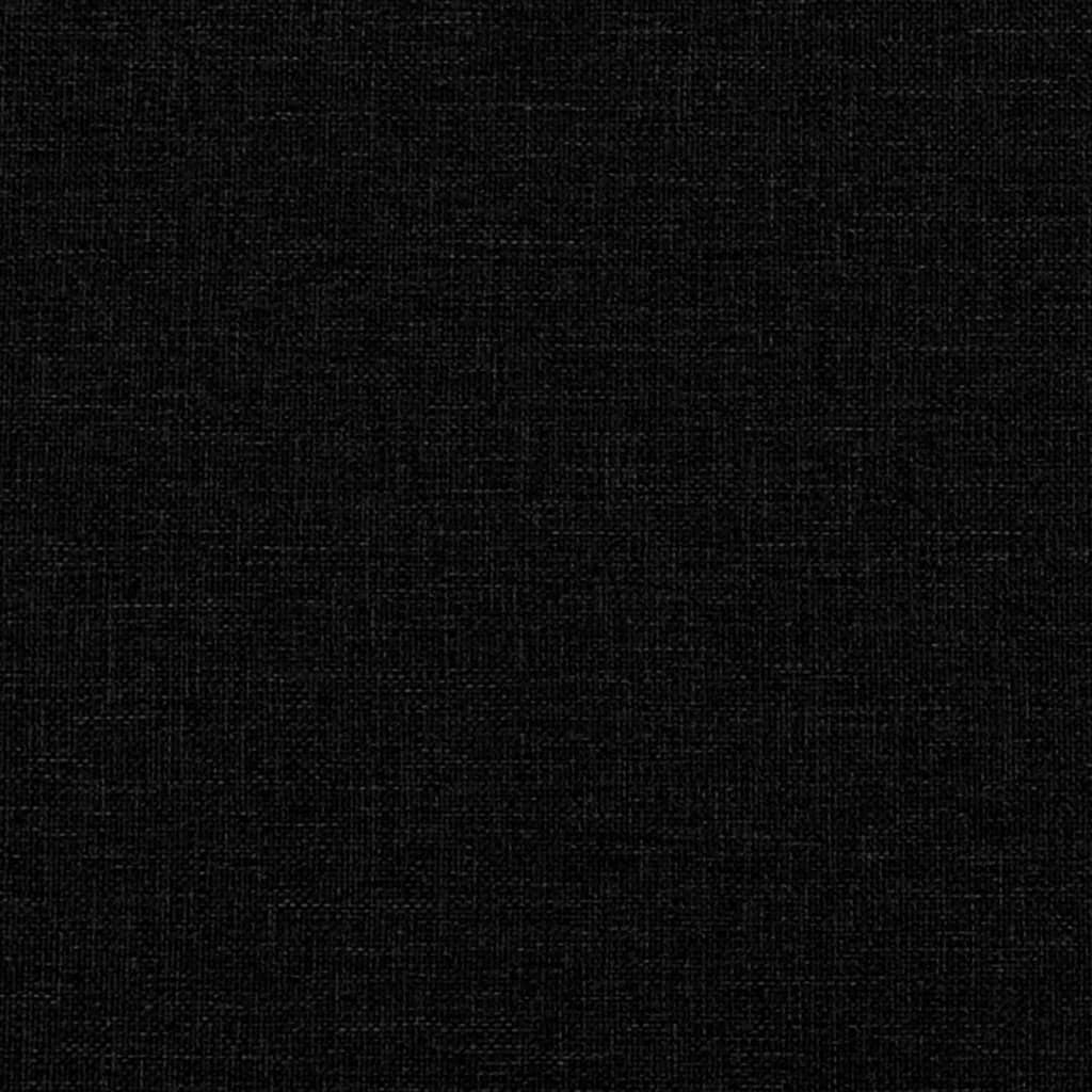 Sofá cama nido con colchón tela negro 90x200 cm