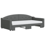 Sofá cama nido con colchón tela gris oscuro 100x200 cm