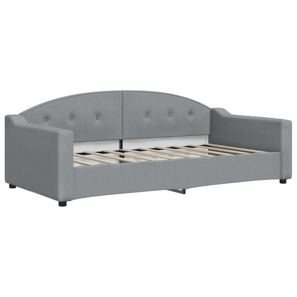 Sofá cama nido con colchón tela gris claro 90x190 cm